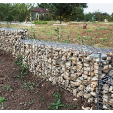 Габион цоколь с клипсами оцинкованный (Ц) для забора 2,5х0,3х0,5х4,8х50х100 мм ГОСТ Р 58120-2018